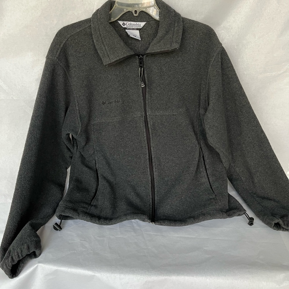 Columbia Men’s Gray Fleece Full Zip Jacket Medium